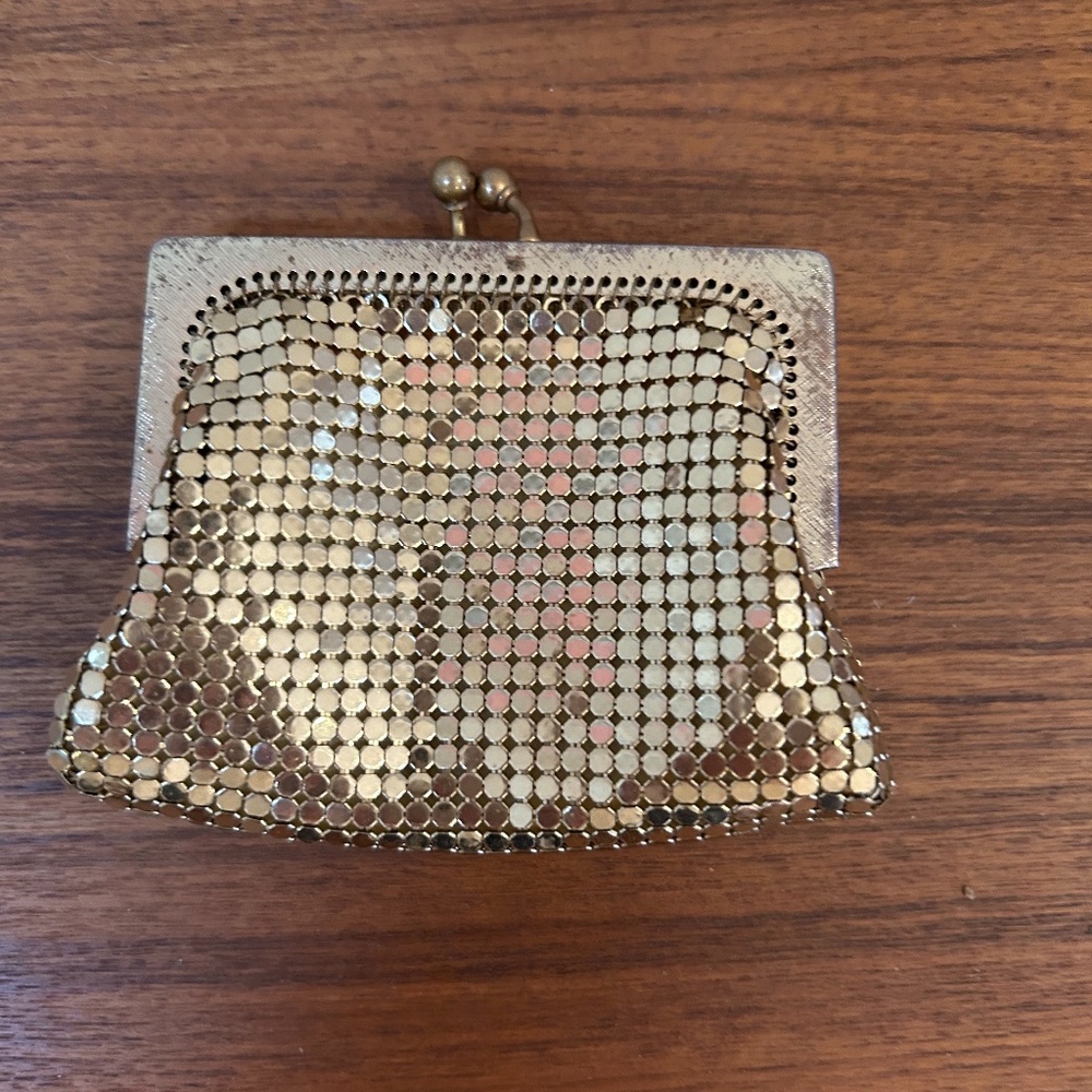 Vintage Whiting & Davis Gold Mesh Change Purse